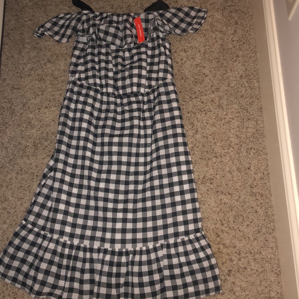 Joe Fresh Black and White Checkered Dress NWT